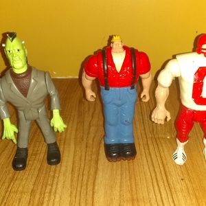 Ghostbusters toys Tombstone Tackle, Hardhat Horror, Frankenstein, Peter Venkman.